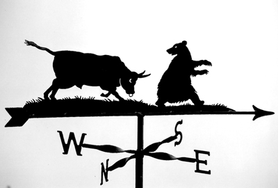 Bull and Bear weathervane